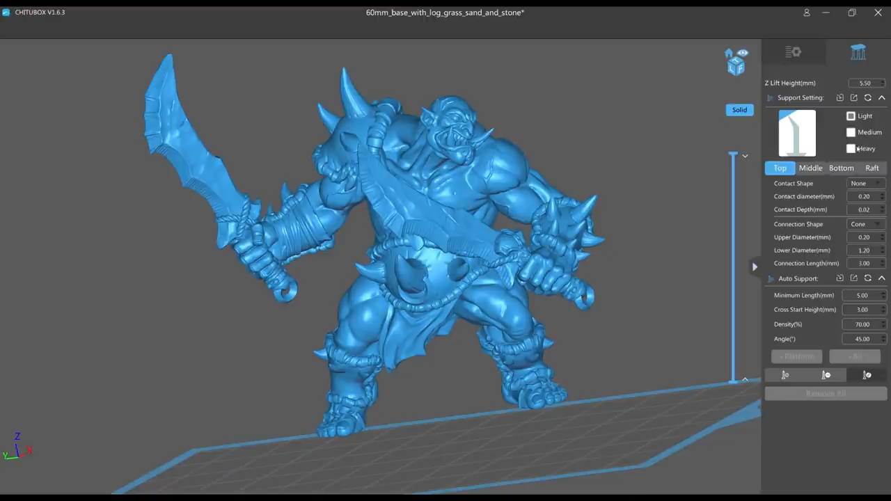Finally the video on WHEN to use Heavy, Medium and Light supports when resin 3d printing minis!